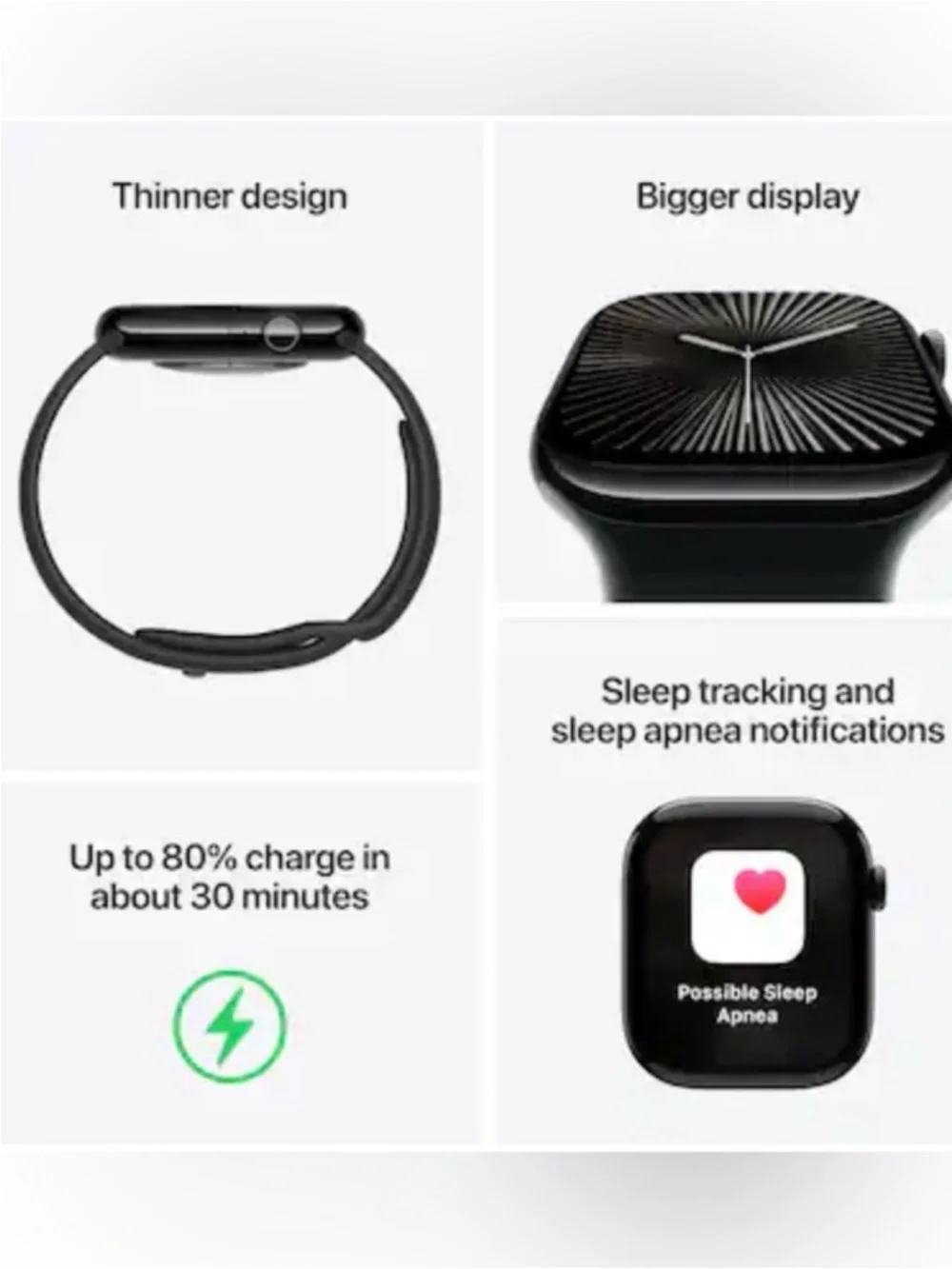 Like New Series 10 46mm Watch GPS New Charger & Band 99% Battery Health